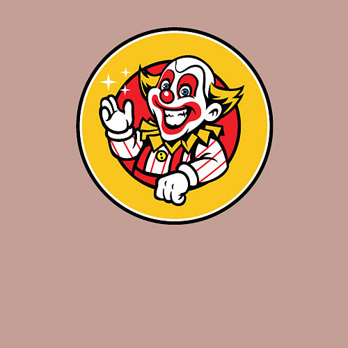 Мужской свитшот Весёлый клоун / Пыльно-розовый – фото 3