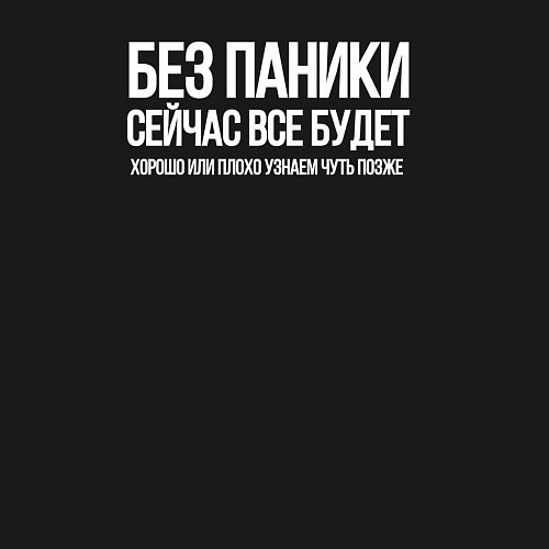 Мужской свитшот Без паники сейчас все будет / Черный – фото 3