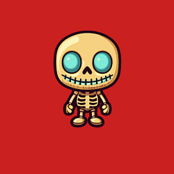 Свитшот хлопковый мужской Маленький скелет, цвет: красный — фото 2