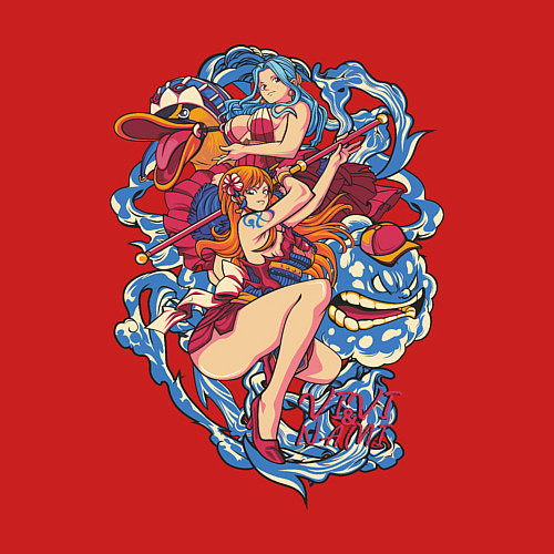 Мужской свитшот Оne piece виви и нами vivi and nami / Красный – фото 3