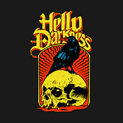Свитшот хлопковый мужской Hello darkness, цвет: черный — фото 2