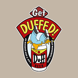 Свитшот хлопковый мужской Duff beer with Homer, цвет: миндальный — фото 2