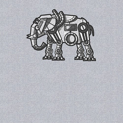 Свитшот хлопковый мужской Механический слон, цвет: меланж — фото 2