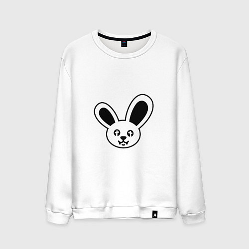 Мужской свитшот Токсичный заяц / Белый – фото 1