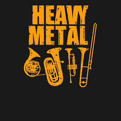 Свитшот хлопковый мужской Heavy metal - медные духовые, цвет: черный — фото 2