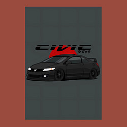 Свитшот хлопковый мужской Honda Civic, цвет: кирпичный — фото 2