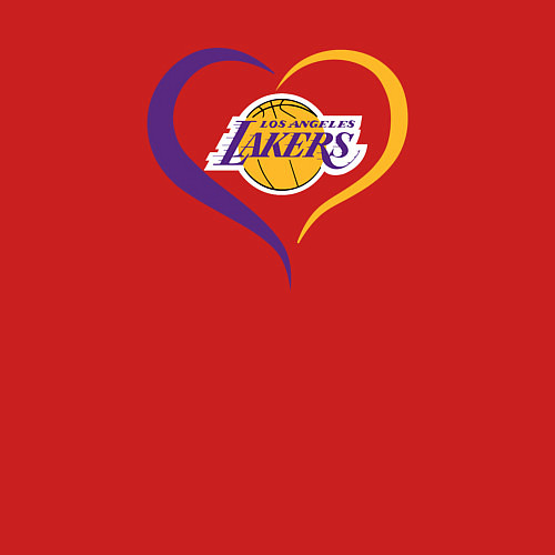 Мужской свитшот LA Lakers в сердце / Красный – фото 3