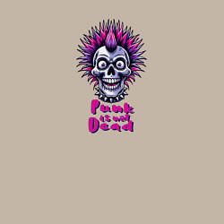 Свитшот хлопковый мужской Череп панка анархиста, цвет: миндальный — фото 2