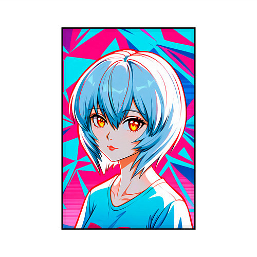 Мужской свитшот Аянами Рей аниме девушка с короткими волосами / Белый – фото 3