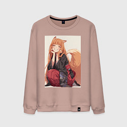 Свитшот хлопковый мужской Волчица и пряности Холо торговец, цвет: пыльно-розовый