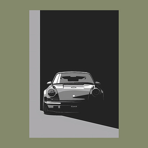 Мужской свитшот Porsche 911 легендарный автомобиль / Авокадо – фото 3