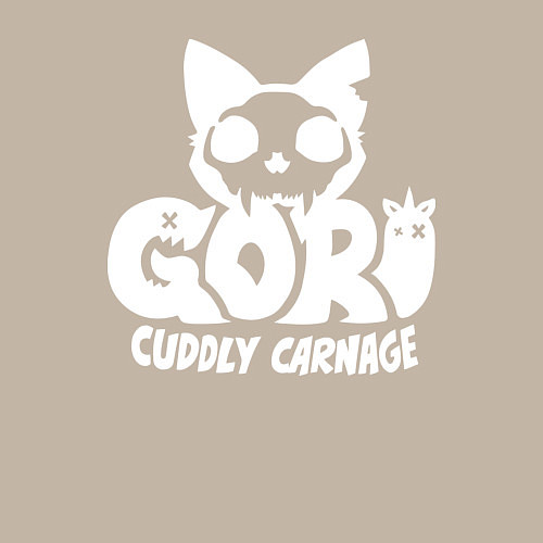 Мужской свитшот Goro cuddly carnage logo / Миндальный – фото 3