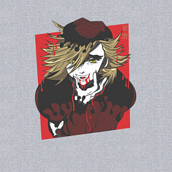 Свитшот хлопковый мужской Клинок рассекающий демонов 2 Высшая Луна Доума, цвет: меланж — фото 2