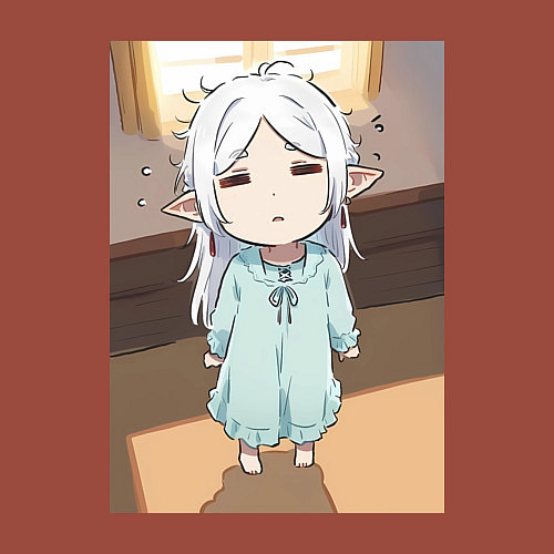 Мужской свитшот Фрирен ребенок / Кирпичный – фото 3