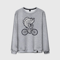 Мужской свитшот Рыбка на велике