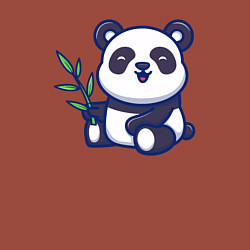 Свитшот хлопковый мужской Панда с веточкой, цвет: кирпичный — фото 2