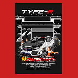 Свитшот хлопковый мужской Honda jdm, цвет: красный — фото 2
