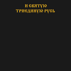 Свитшот хлопковый мужской За веру царя и святую триединую Русь Желтый текст, цвет: черный — фото 2