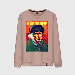 Свитшот хлопковый мужской Один козырь у Дональда Трампа - шутка, цвет: пыльно-розовый