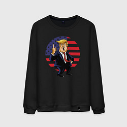Свитшот хлопковый мужской USA - Trump, цвет: черный