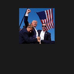 Свитшот хлопковый мужской Покушение на Трампа, цвет: черный — фото 2