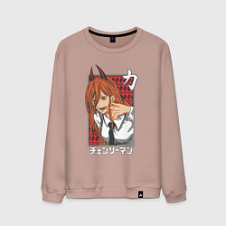 Мужской свитшот Человек-бензопила Пауэр с рогами