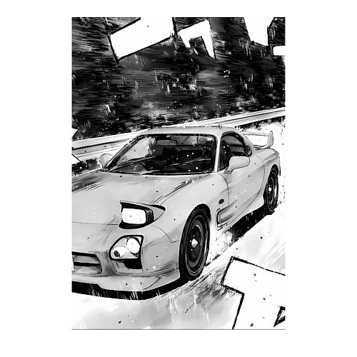 Мужской свитшот Mazda rx-7 авто / Белый – фото 3