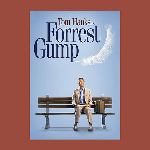 Мужской свитшот Forrest Gump - Tom is on the bench / Кирпичный – фото 3