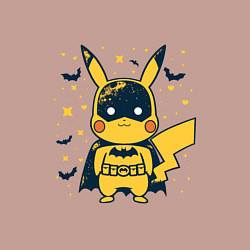 Свитшот хлопковый мужской Пикачу бэтмен, цвет: пыльно-розовый — фото 2