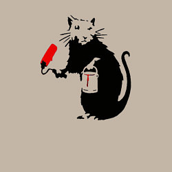 Свитшот хлопковый мужской Banksy rat, цвет: миндальный — фото 2