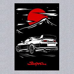 Свитшот хлопковый мужской Toyota Supra jdm гоночный, цвет: меланж — фото 2