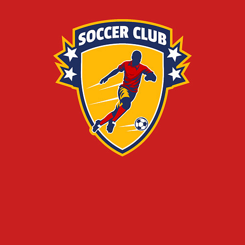 Мужской свитшот Soccer club / Красный – фото 3