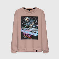 Мужской свитшот Диджей скелет в наушниках