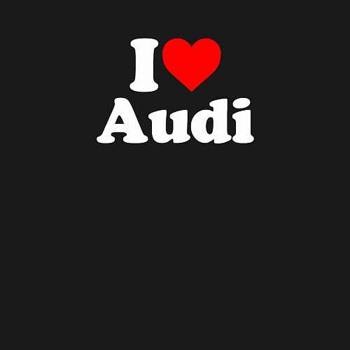 Мужской свитшот I love Audi / Черный – фото 3