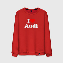 Свитшот хлопковый мужской I love Audi, цвет: красный