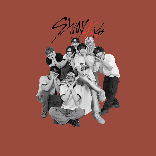 Мужской свитшот Stray Kids 6th Anniversary / Кирпичный – фото 3