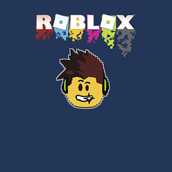 Свитшот хлопковый мужской Roblox pixel - роблокс пиксель видеоигра для детей, цвет: тёмно-синий — фото 2