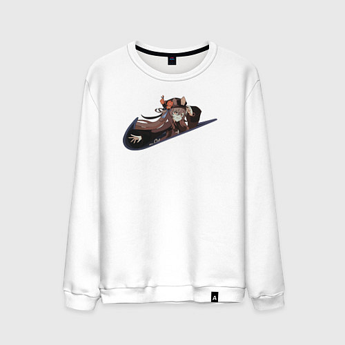 Мужской свитшот Hu-Tao Genshin Impact / Белый – фото 1