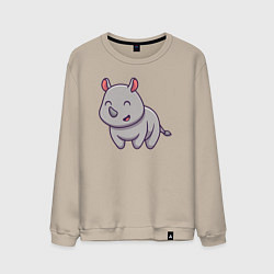 Мужской свитшот Весёлый носорог