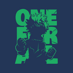 Свитшот хлопковый мужской Моя геройская академия один за всех Деку, цвет: тёмно-синий — фото 2