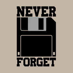 Свитшот хлопковый мужской Дискета - никогда не забуду - ретро диск, цвет: миндальный — фото 2