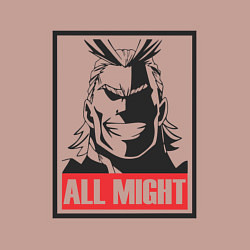 Свитшот хлопковый мужской Моя геройская академия All Might, цвет: пыльно-розовый — фото 2