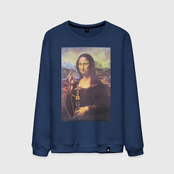 Мужской свитшот Мона Лиза с кальяном