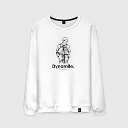 Свитшот хлопковый мужской BTS Dynamite Jeon Jungkook, цвет: белый
