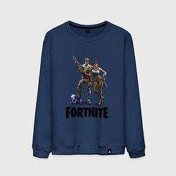 Свитшот хлопковый мужской Fortnite PVE, цвет: тёмно-синий