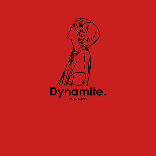 Мужской свитшот BTS Dynamite Kim Taehyung / Красный – фото 3