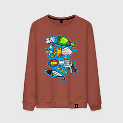 Мужской свитшот Пистолет кастет и нож