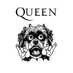 Свитшот хлопковый мужской Queen - rock dog, цвет: белый — фото 2