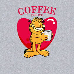 Свитшот хлопковый мужской Coffee is love Гарфилд, цвет: меланж — фото 2
