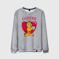 Мужской свитшот Coffee is love Гарфилд